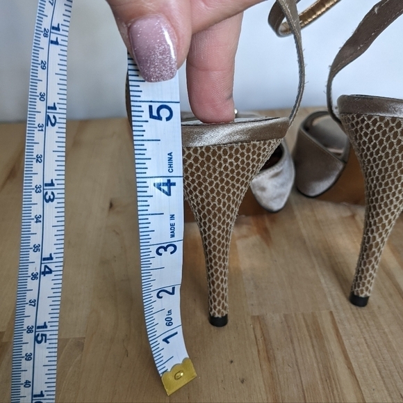 Charles david formal crystal embellished bow peep toe heels 8 - Picture 13 of 13